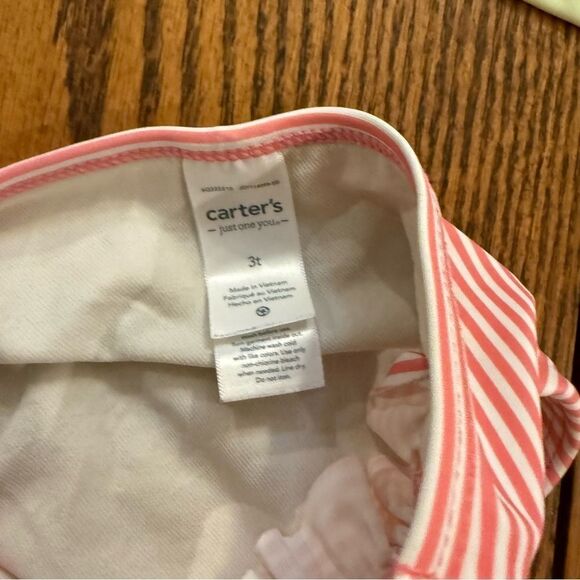 Girl’s 3T Swim Bundle Rashguard Top Swim Skirt Pink, Tucan, Strawberries - Picture 10 of 14